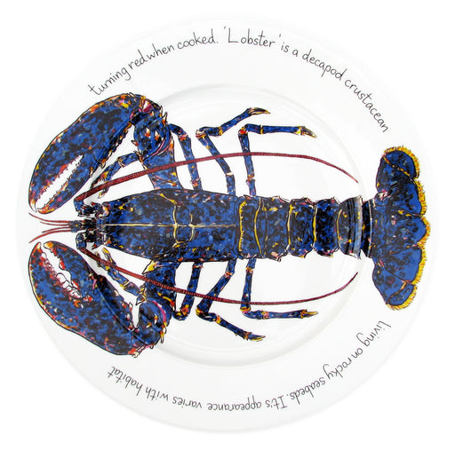 Richard Bramble Blue Lobster 30cm Flat Rimmed Plate