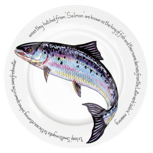 Richard Bramble Salmon 30cm Flat Rimmed Plate