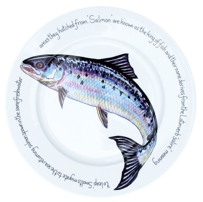 Richard Bramble Salmon 30cm Flat Rimmed Plate
