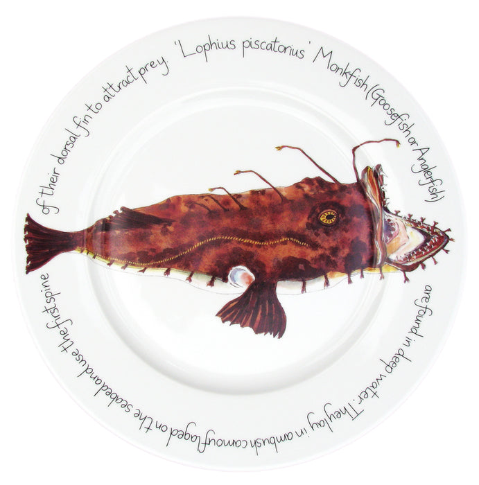Monkfish 30cm Flat Rimmed Plate by Richard Bramble