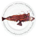 Monkfish 30cm Flat Rimmed Plate by Richard Bramble