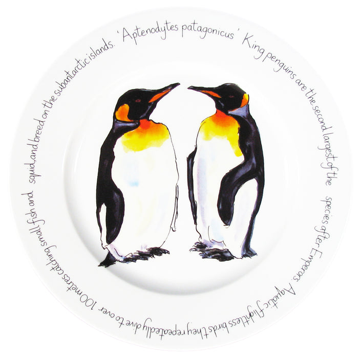 King Penguins 30cm Plate by Richard Bramble