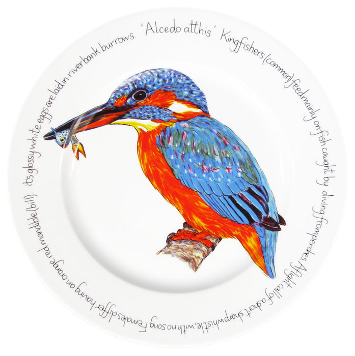 Kingfisher 30cm Flat Rimmed Plate by Richard Bramble
