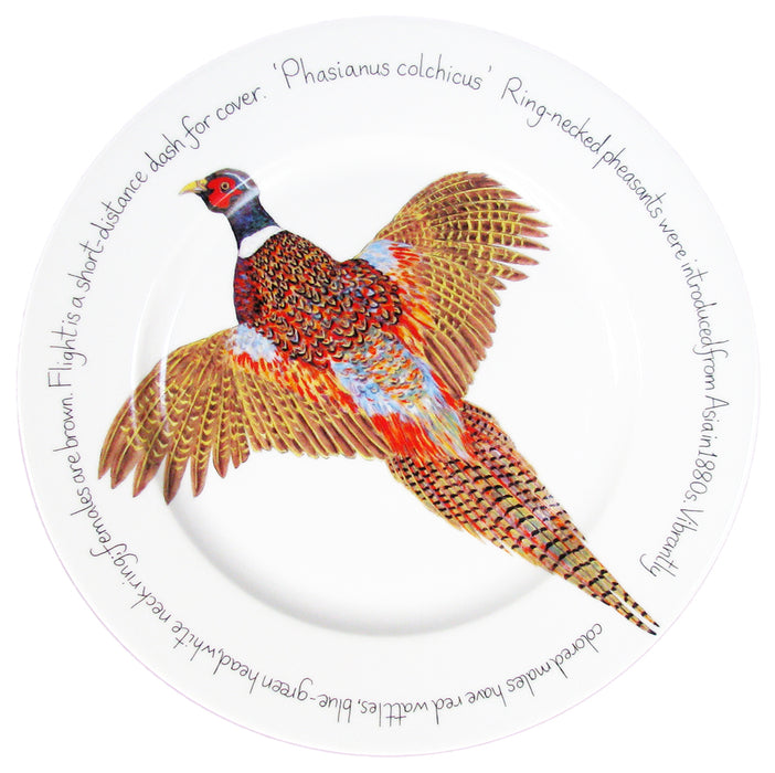 Ring-necked Pheasant 30cm Flat Rimmed Plate by Richard Bramble