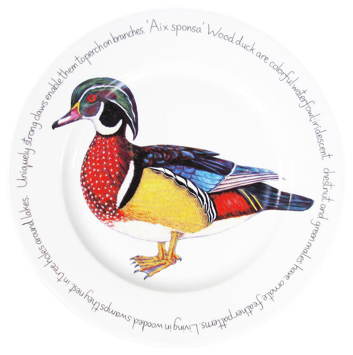 Wood Duck 30cm Flat Rimmed Plate by Richard Bramble