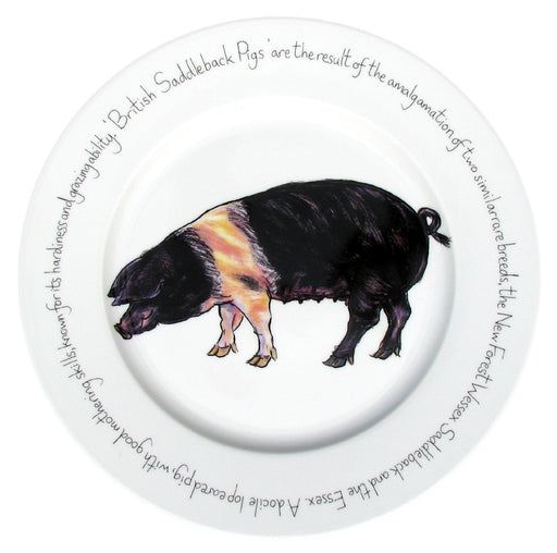 Saddleback Pig Large 30cm Plate by Richard Bramble