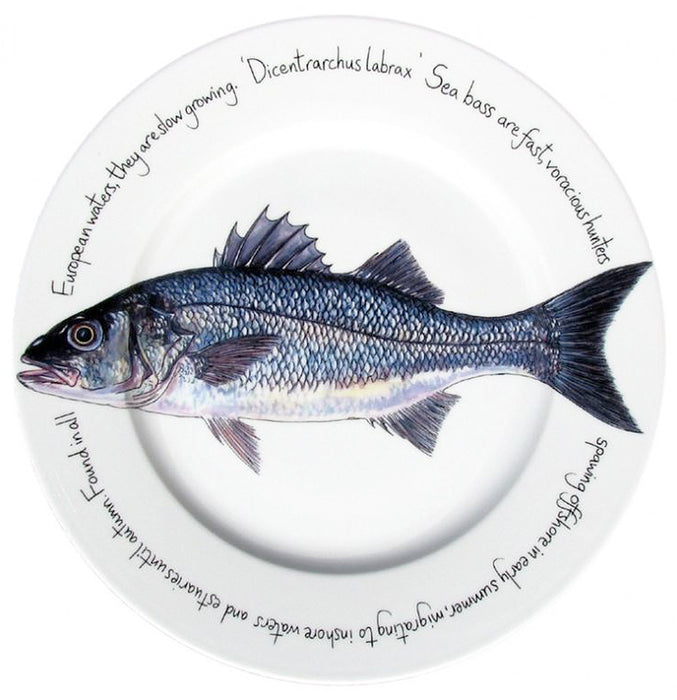 Sea Bass 30cm plate by Richard Bramble