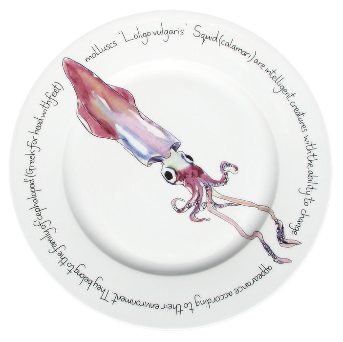 Squid 30cm Plate by Richard Bramble 