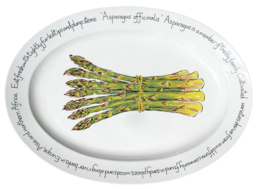 Asparagus 39cm Oval Plate by Richard Bramble