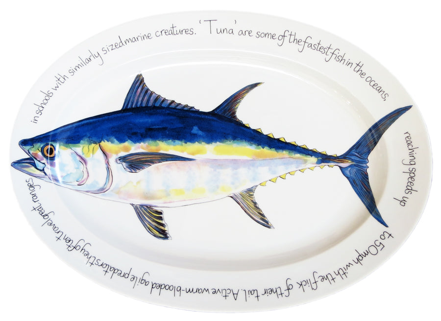 Bluefin Tuna 39cm (15.4") Oval Plate