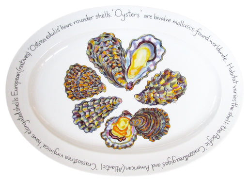 Richard Bramble Oysters 39cm Oval Plate