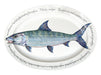 Bonefish Oval plate designed by Richard Bramble made by Jersey Pottery