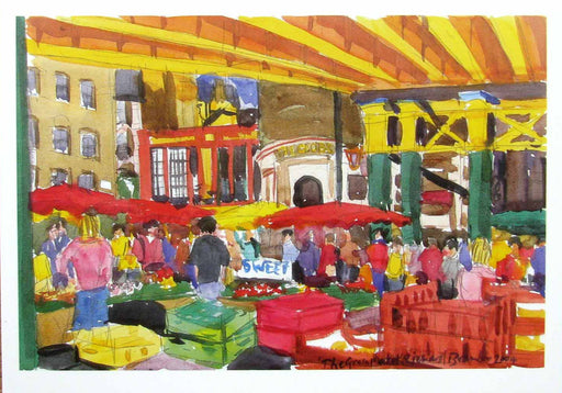 Richard Bramble Borough Market Green Market Greeting Card