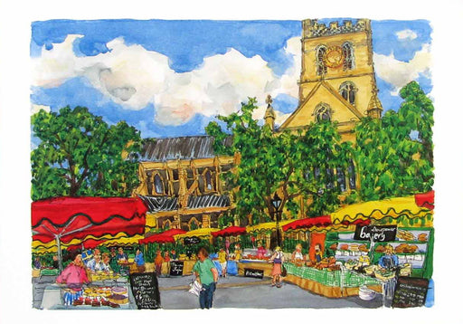 Richard Bramble Borough Market & Southwark Cathedral Greeting Card