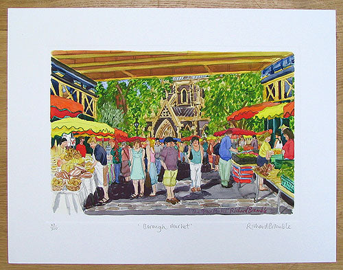 Borough Market towards Southwark Cathedral limited edition print