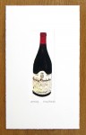 Richard Bramble Wine Bottle Print Gevrey Chambertin Premier Cru Red Burgundy