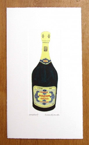 Richard Bramble artist print Billecart-Salmon Blanc de blanc vintage Champagne