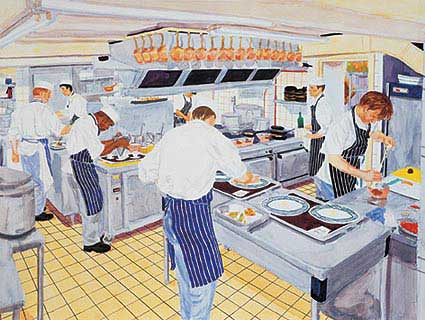 Chef Gordon Ramsay at the pass artist print by Richard Bramble