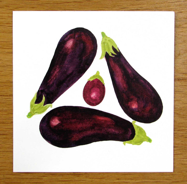 Richard Bramble Aubergine Greeting Card