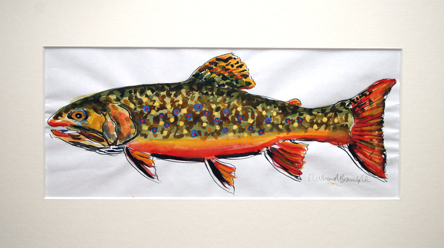 Brook Trout Study painting Richard Bramble