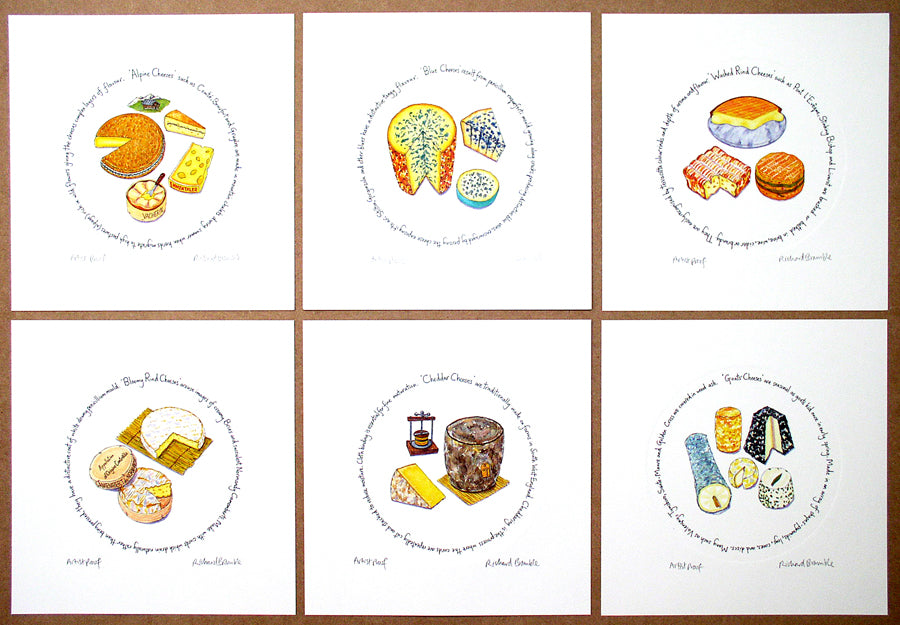 Richard Bramble Cheese Print Selection - Buy all 6 individual prints