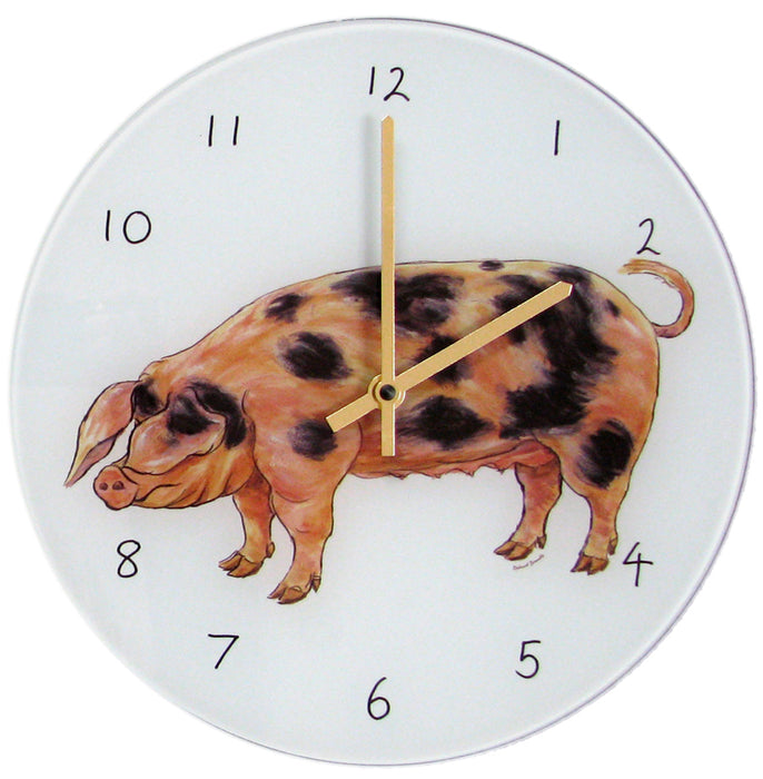 Gloucestershire Old Spot Pig 30cm Clock | Richard Bramble