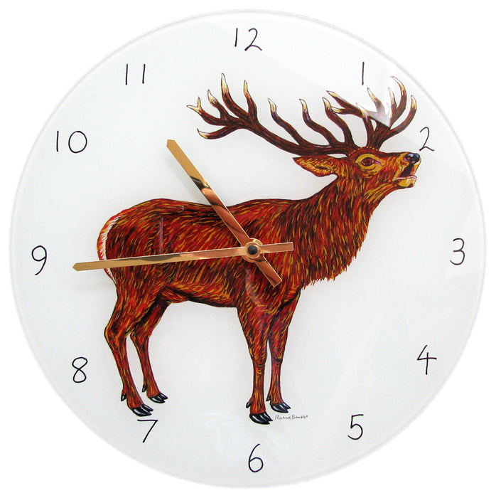 Stag Roaring 30cm Clock