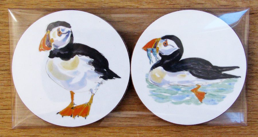 Richard Bramble Puffins Gift Coaster Pack