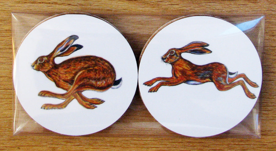 Richard Bramble Hares Gift Coaster Pack