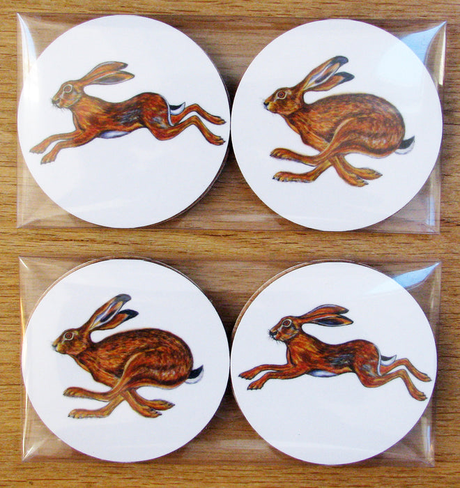 Richard Bramble Hares Gift Coaster Pack