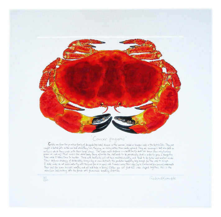 Richard Bramble Crab Print with text