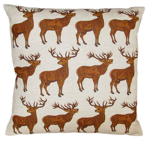Richard Bramble Stags Linen Cushion limited edition
