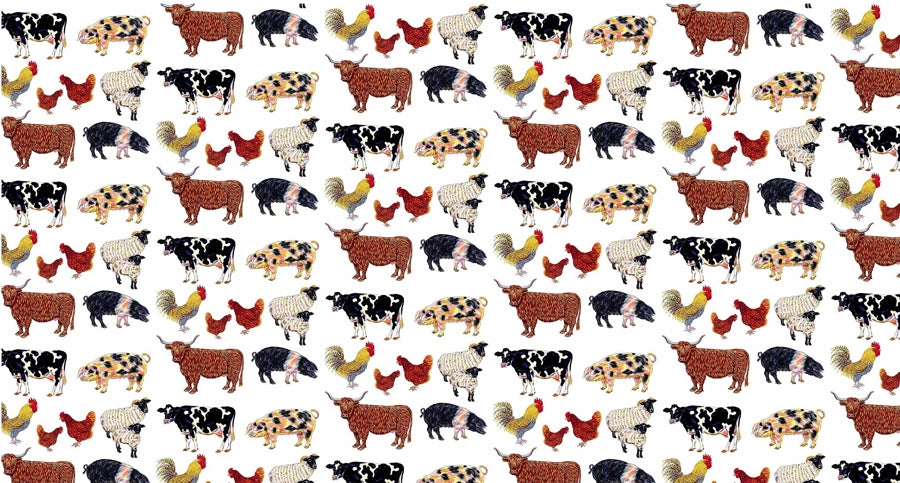 Richard Bramble Farmyard Fabric (made to order)