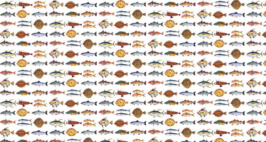Richard Bramble Sea Fish Linen Fabric