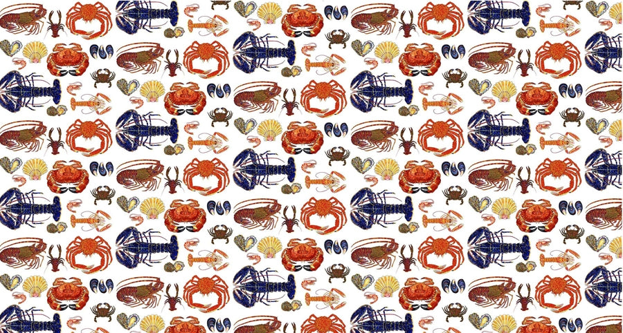 Richard Bramble Shellfish Linen Fabric (made to order)