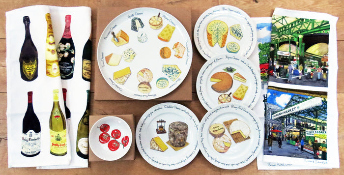 Cheese & Wine Gift Hamper from the Borough Market stall with free personalisation in use