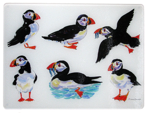 Puffins Heatstand & Surface Protector and chopping board by Richard Bramble
