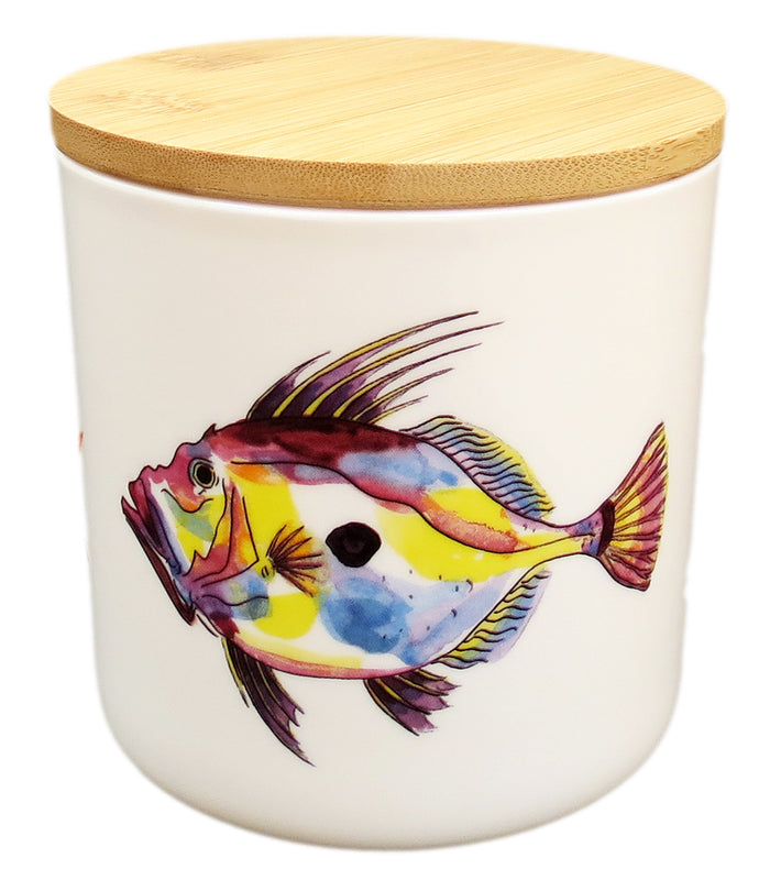 Sea Fish Storage Jar styled on the table