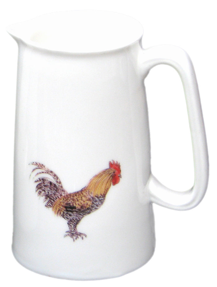 ½ Pint Cockerel & Rooster Jug in use