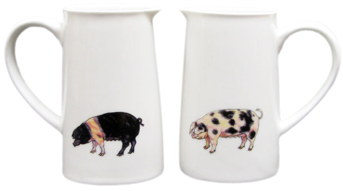 ½ Pint Gloucestershire Old Spot & Saddleback Pig Jug size & rim guide