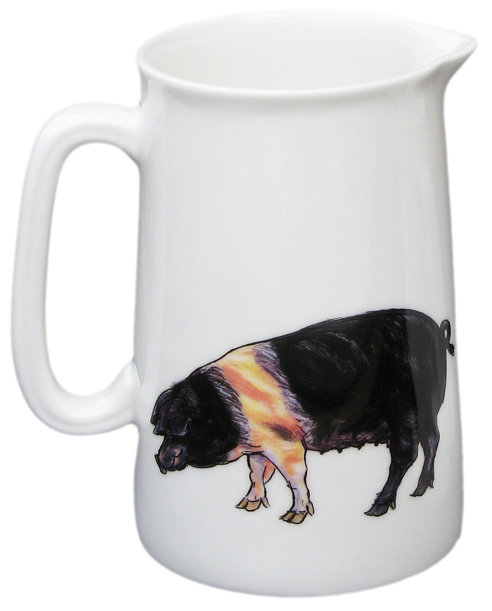 Gloucestershire Old Spot & Saddleback Pig 1 Pint Jug table setting