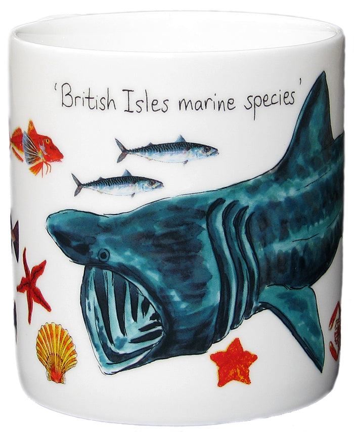 British Marine Species - Basking Shark Mug (large size) table setting