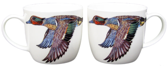 Teal Duck Mug (medium round sided) table setting