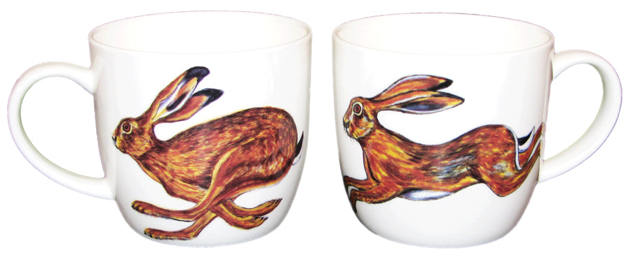 Hares mug medium by Richard Bramble