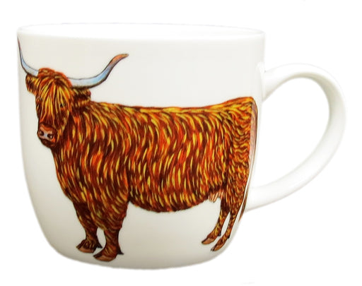 Highland Cow medium size bonechina mug by Richard Bramble