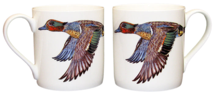 Teal Duck Mug (large size) table setting