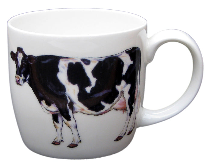 Holstein-Friesian Cow Mug (medium round sided) table setting