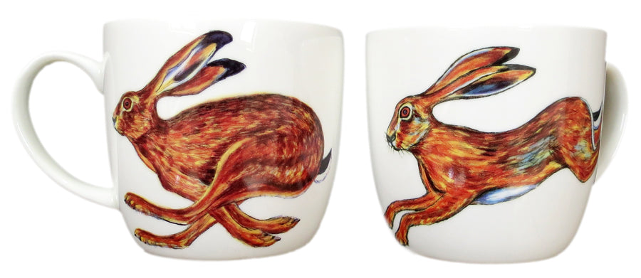 Hares Mug (medium round sided)