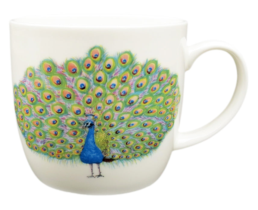 Peacock Mug (medium round sided)