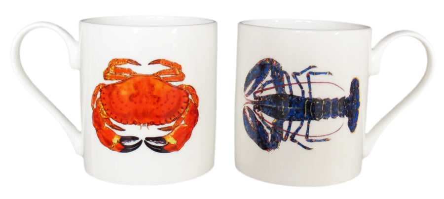 Crab & Lobster  Mug (medium straight sided)